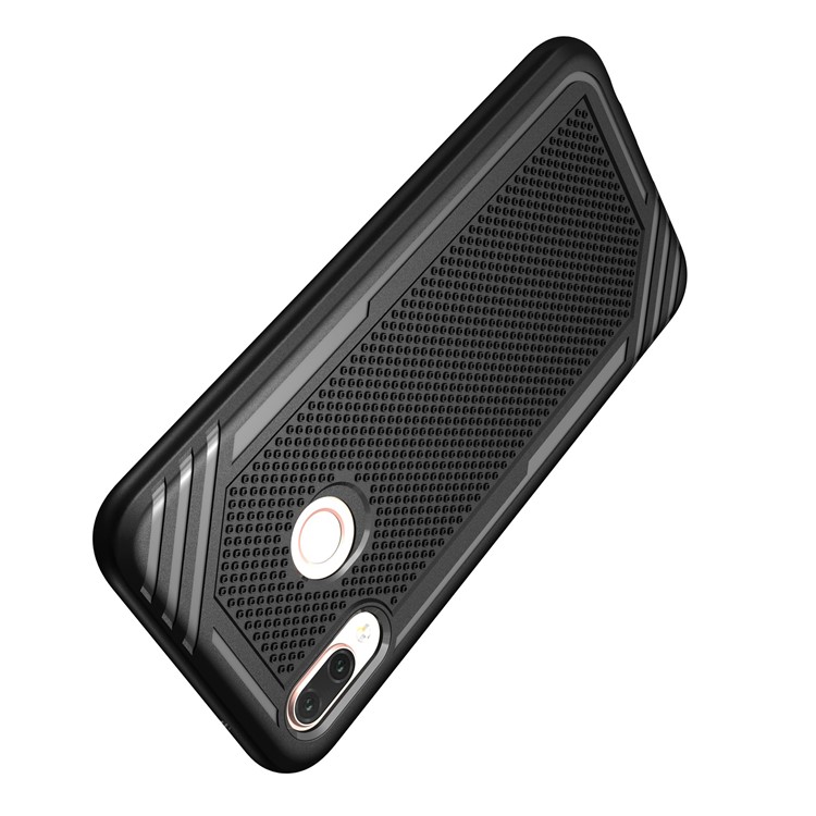 Anti-slip Armor TPU Back Protector Case for Huawei P20 Lite/Nova 3e - Black-4