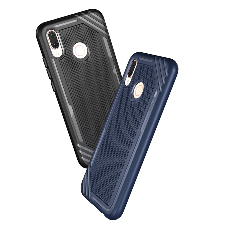 Anti-slip Armor TPU Back Protector Case for Huawei P20 Lite/Nova 3e - Black-7