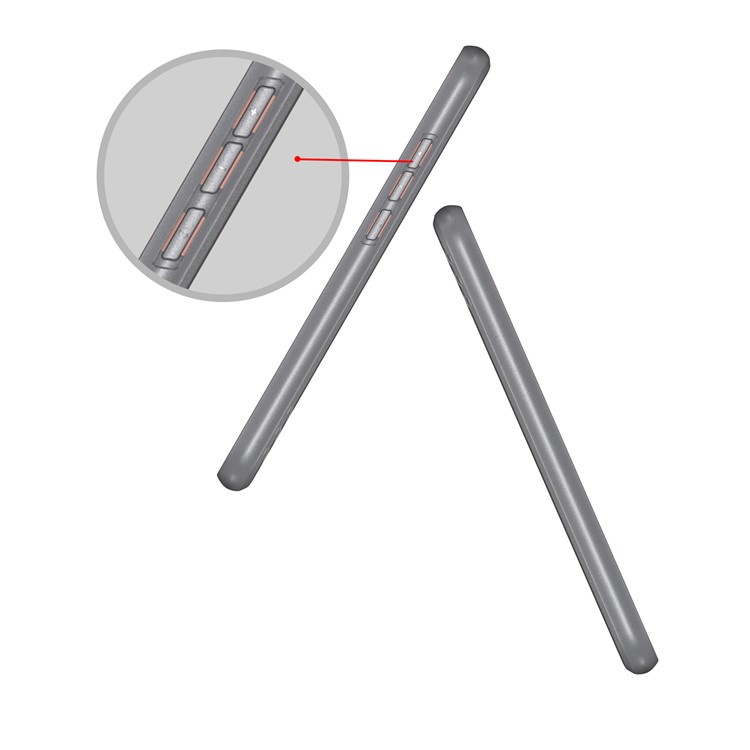 Anti-slip Armor TPU Back Protector Cover for Huawei P20 Lite/Nova 3e - Grey-6