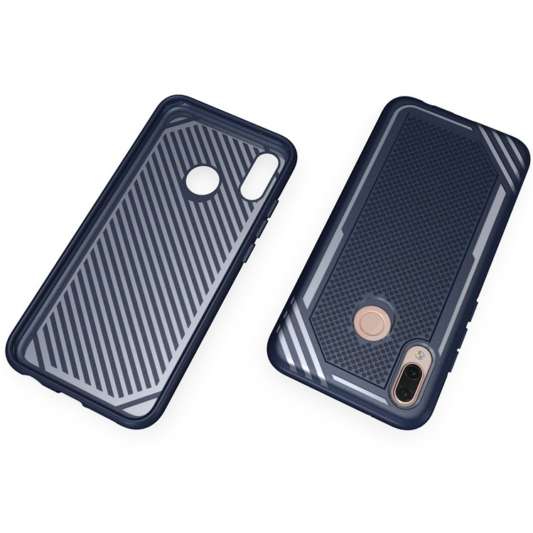 Anti-slip Armor TPU Back Mobile Phone Case for Huawei P20 Lite/Nova 3e - Blue-6