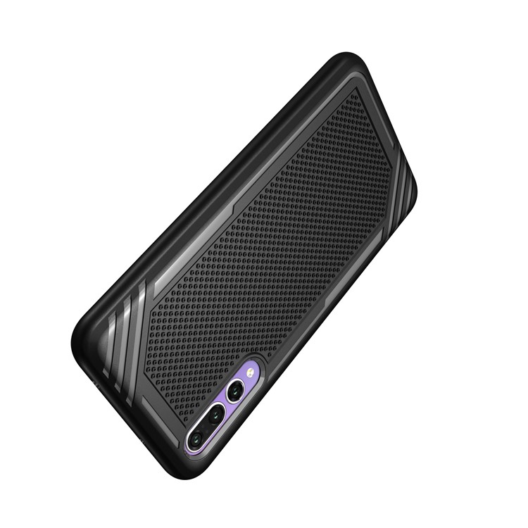 Anti-slip Armor TPU Mobile Phone Case for Huawei P20 Pro - Black-4