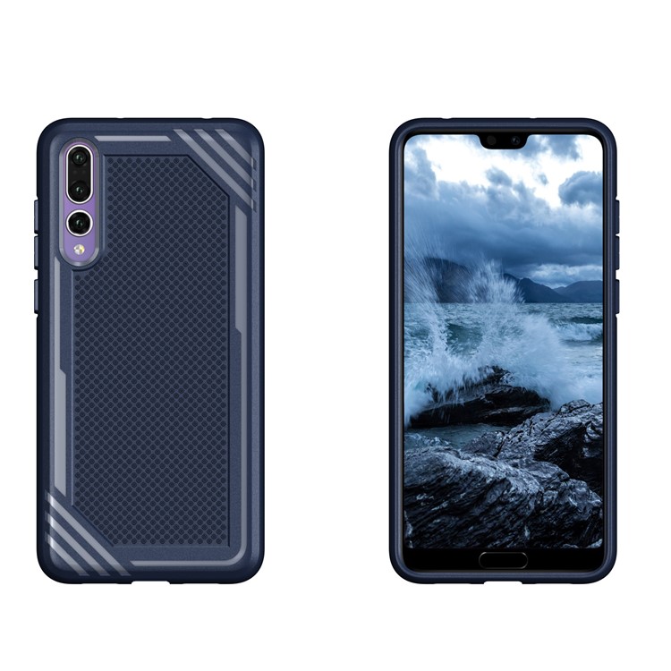 Anti-slip Armor TPU Cellphone Case Cover for Huawei P20 Pro - Blue-3