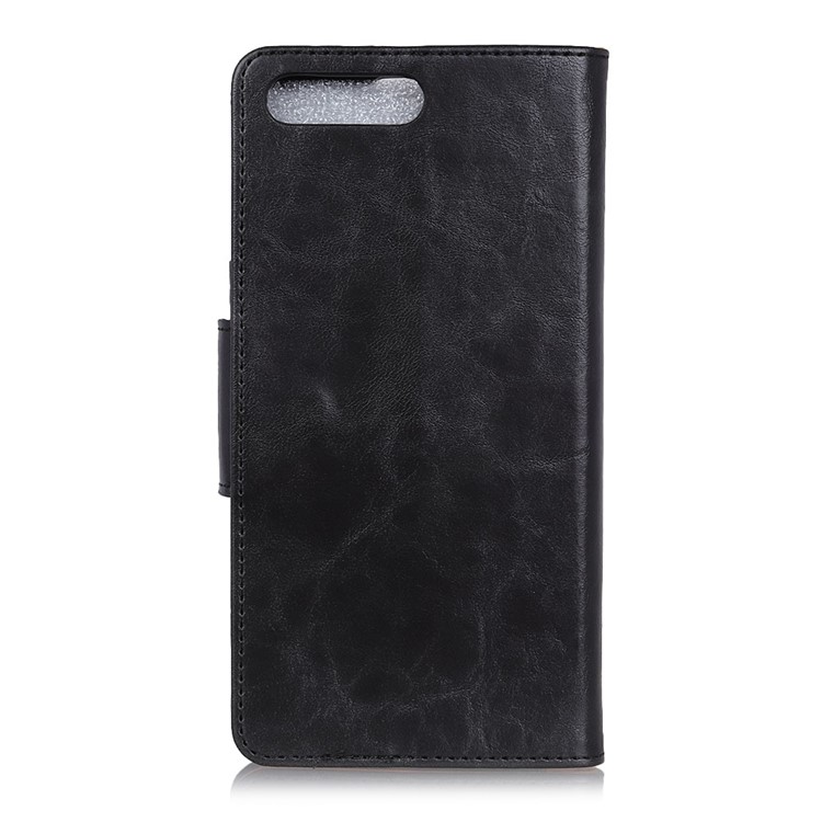 Crazy Horse Magnetic Stand Wallet Split Leather Mobile Phone Case for Huawei Y6 (2018)/Honor 7A (without Fingerprint Sensor) - Black-5