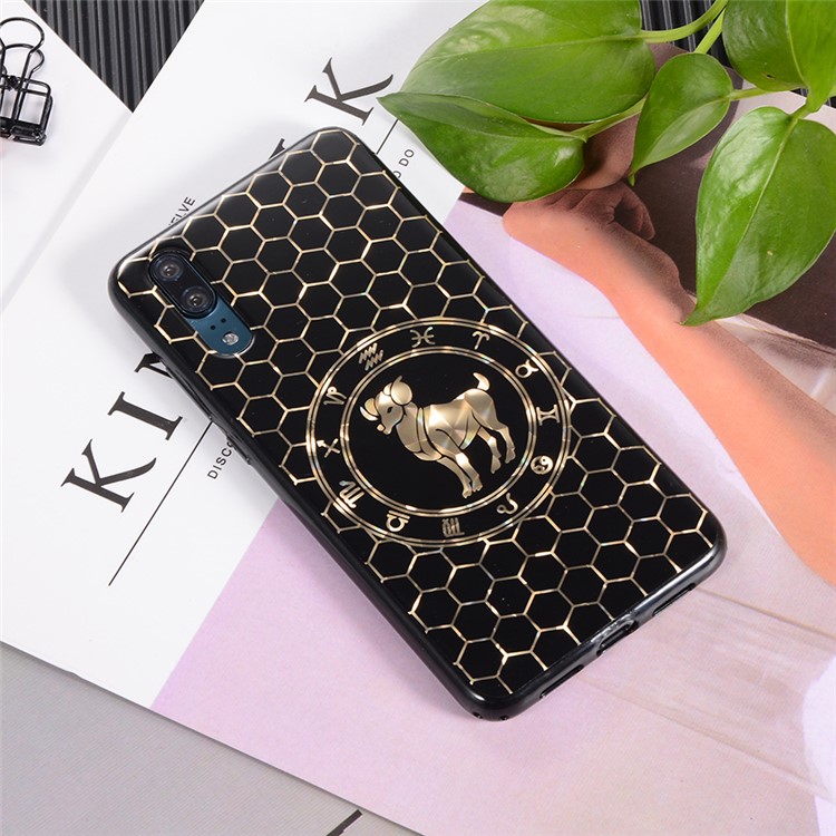 Electroplating Constellation Pattern TPU Phone Case for Huawei P20 - Aries-9