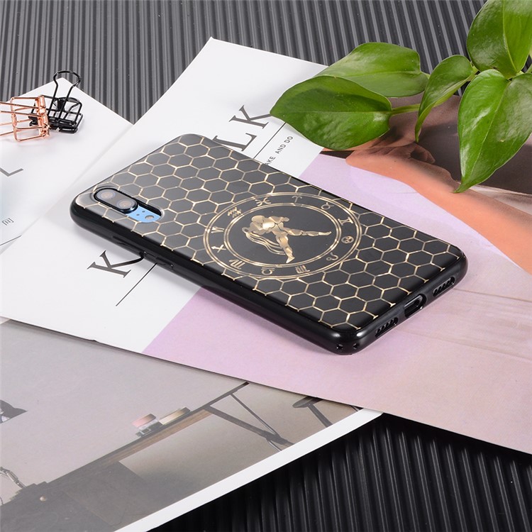 Electroplating Constellation Pattern TPU Back Cover for Huawei P20 - Aquarius-5
