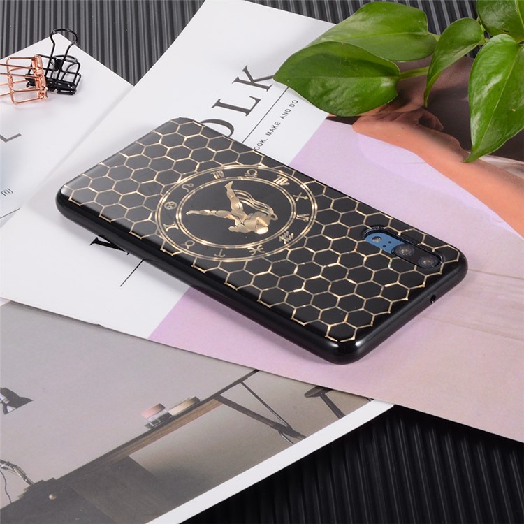 Electroplating Constellation Pattern TPU Back Cover for Huawei P20 - Aquarius-6