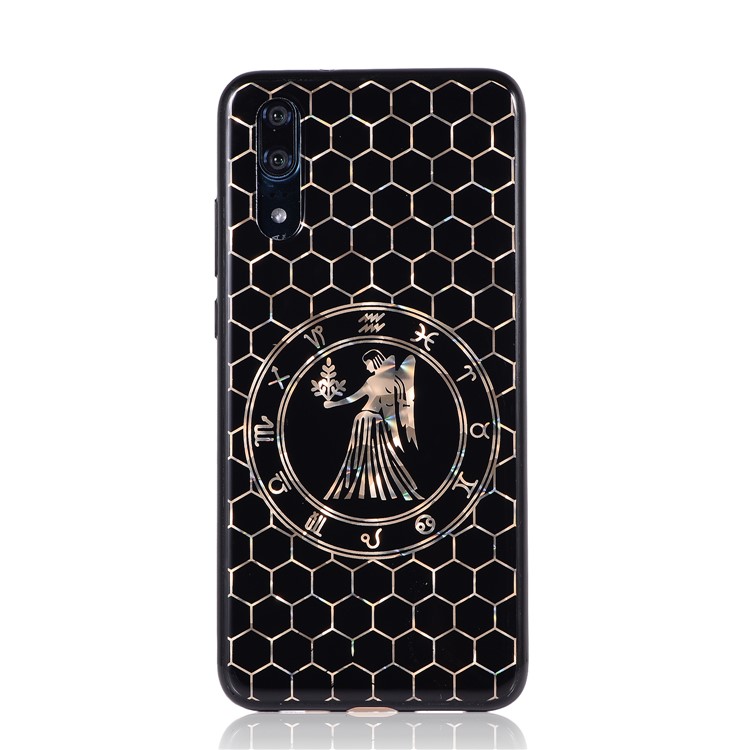 Electroplating Constellation Pattern TPU Shell for Huawei P20 - Virgo-2