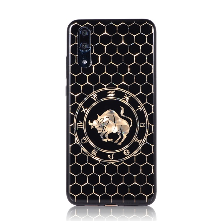 Electroplating Constellation Pattern TPU Mobile Case for Huawei P20 - Taurus-2