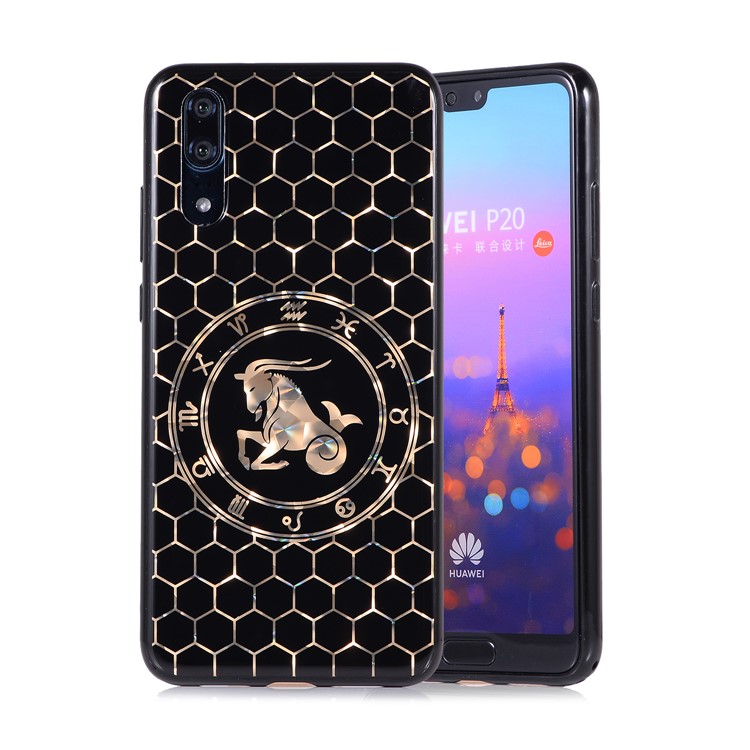 Electroplating Constellation Pattern TPU Mobile Phone Shell for Huawei P20 - Capricornus-1