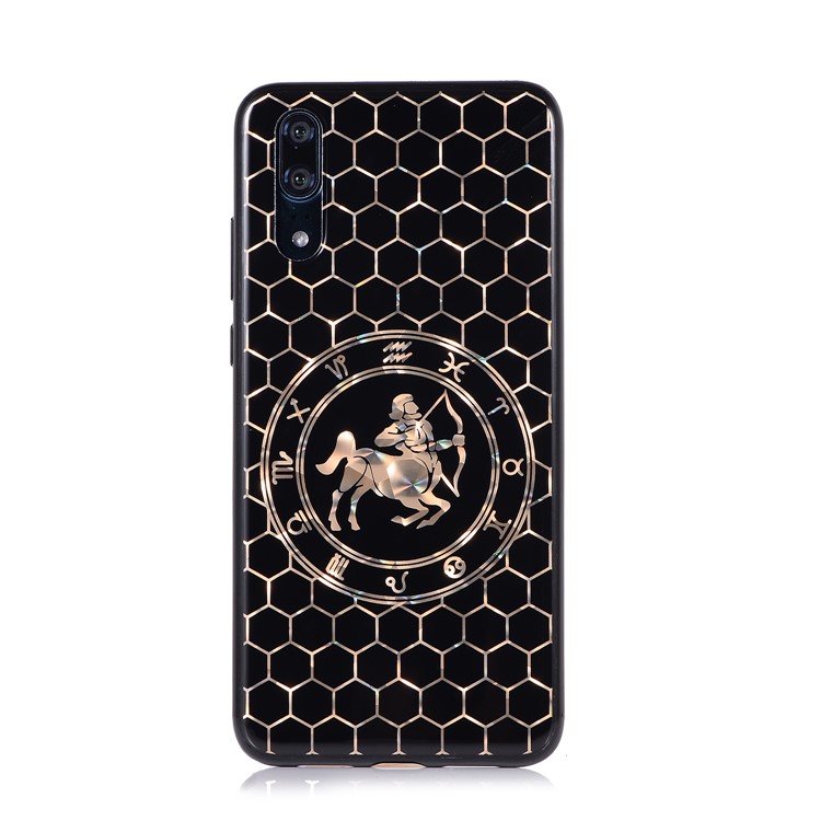 Electroplating Constellation Pattern TPU Protection Cell Phone Case for Huawei P20 - Sagittarius-2