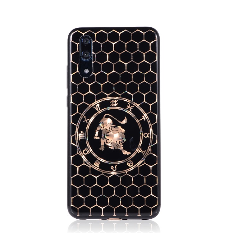 Electroplating Constellation Pattern TPU Phone Cover Shell for Huawei P20 - Leo-2