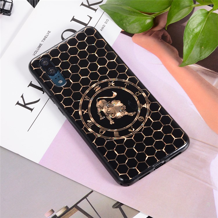 Electroplating Constellation Pattern TPU Phone Cover Shell for Huawei P20 - Leo-3