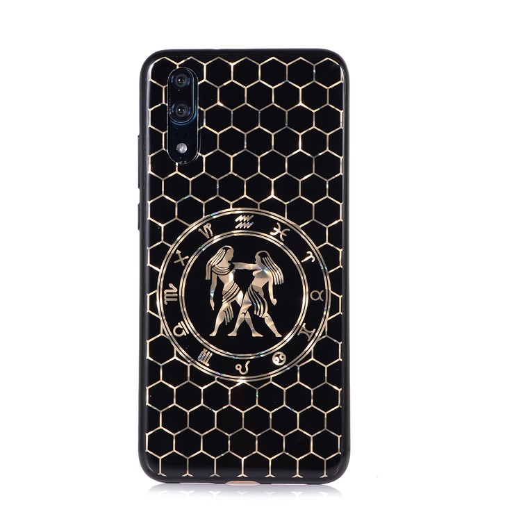 Electroplating Constellation Pattern TPU Soft Case for Huawei P20 - Gemini-2