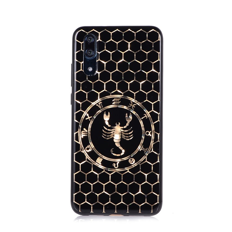 Electroplating Constellation Pattern TPU Phone Case Accessory for Huawei P20 - Scorpio-2