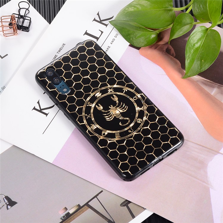 Electroplating Constellation Pattern TPU Phone Case Accessory for Huawei P20 - Scorpio-3