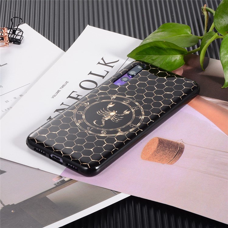Electroplating Constellation Pattern TPU Cover for Huawei P20 Pro - Scorpio-9