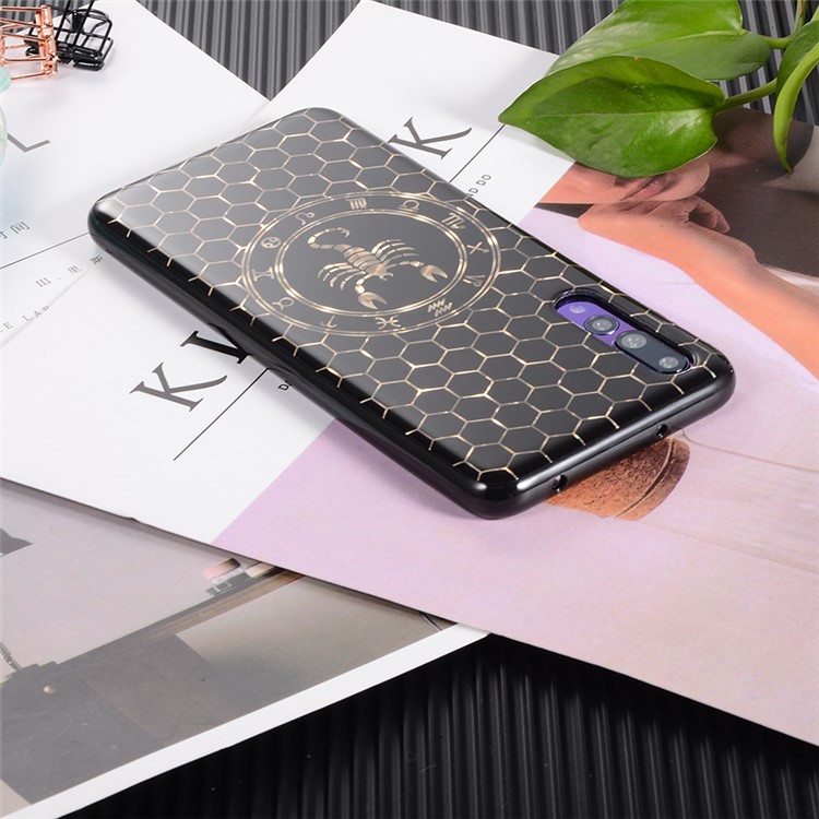 Electroplating Constellation Pattern TPU Cover for Huawei P20 Pro - Scorpio-11