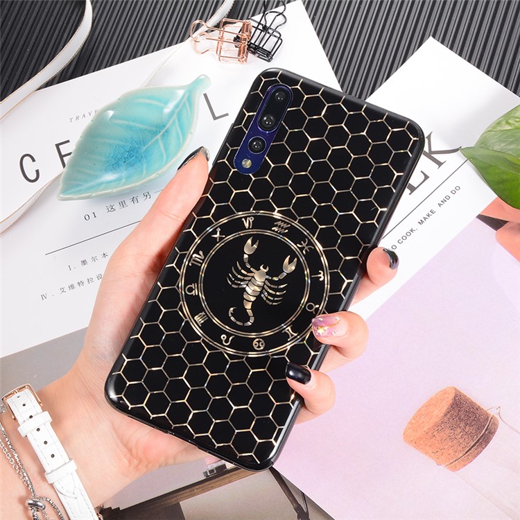 Electroplating Constellation Pattern TPU Cover for Huawei P20 Pro - Scorpio-17