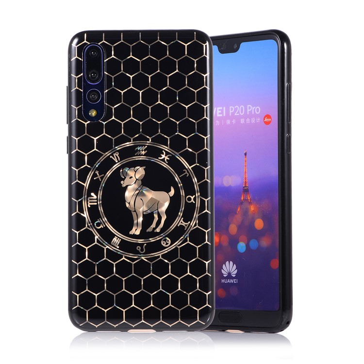 Electroplating Constellation Pattern TPU Shell for Huawei P20 Pro - Aries-1