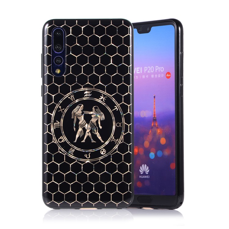 Electroplating Constellation Pattern TPU Mobile Phone Cover for Huawei P20 Pro - Gemini-1