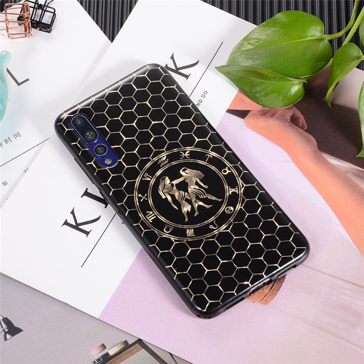 Electroplating Constellation Pattern TPU Mobile Phone Cover for Huawei P20 Pro - Gemini-3