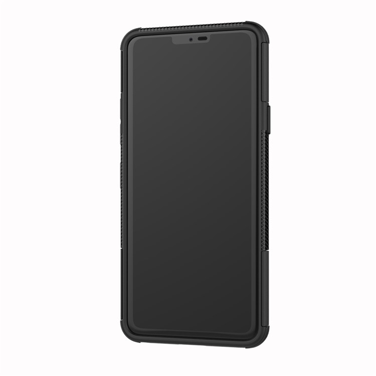 Anti-slip PC + TPU Hybrid Case with Kickstand for LG G7 ThinQ - Black-4