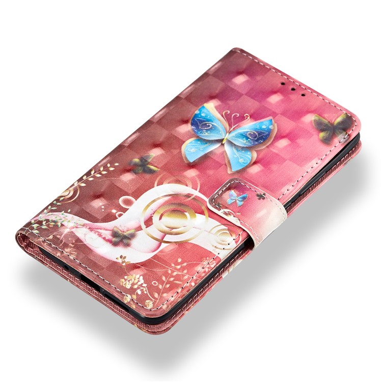Pattern Printing Leather Wallet Shell Case for Huawei Mate 10 Pro - Blue Butterfly-5