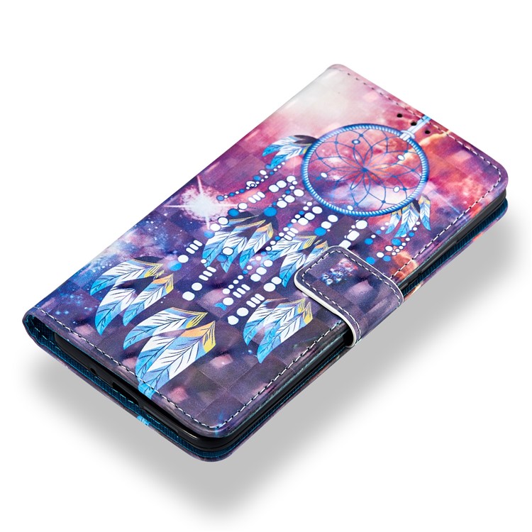 Pattern Printing Magnetic Leather Stand Case for Huawei Mate 10 Pro - Feather Dream Catcher-5