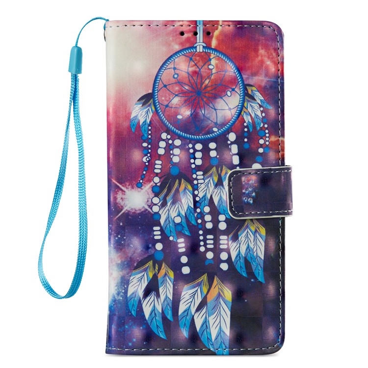 Pattern Printing Magnetic Leather Stand Case for Huawei Mate 10 Pro - Feather Dream Catcher-8