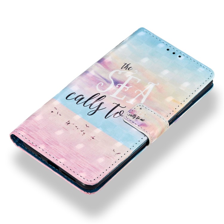 Pattern Printing Magnetic Leather Stand Cover for Huawei Mate 10 Pro - English Characters-5
