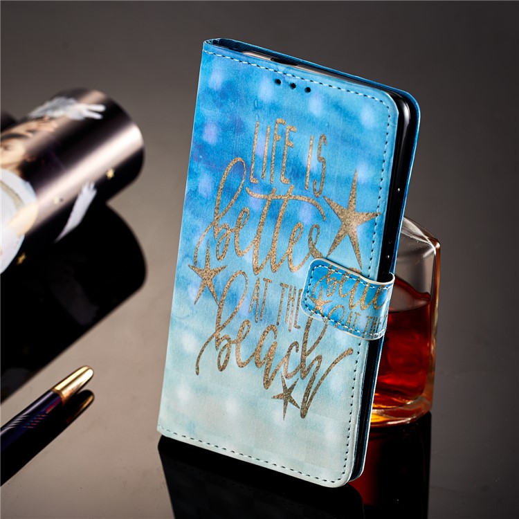 Pattern Printing PU Leather Wallet Case for Huawei Mate 10 Pro - Quote Pattern-4