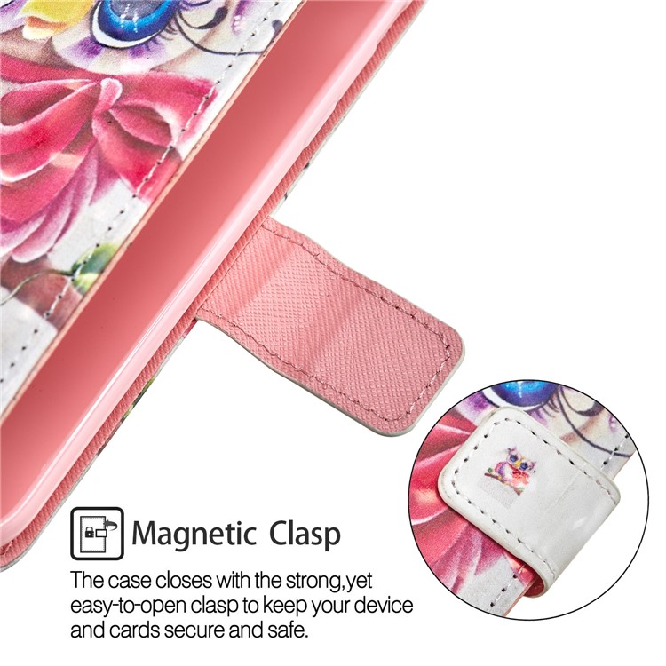 Pattern Printing Leather Wallet Phone Case Cover for Huawei Mate 10 Lite / nova 2i / Maimang 6 / Honor 9i (India) - Beautiful Owl-3