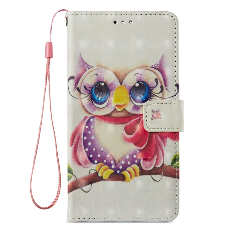 Pattern Printing Leather Wallet Phone Case Cover for Huawei Mate 10 Lite / nova 2i / Maimang 6 / Honor 9i (India) - Beautiful Owl-8