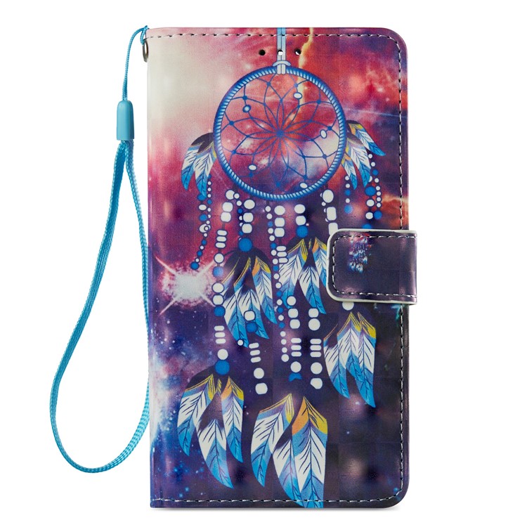 Pattern Printing Leather Wallet Case Phone Case for Huawei Mate 10 Lite / nova 2i / Maimang 6 / Honor 9i (India) - Dream Catcher-8
