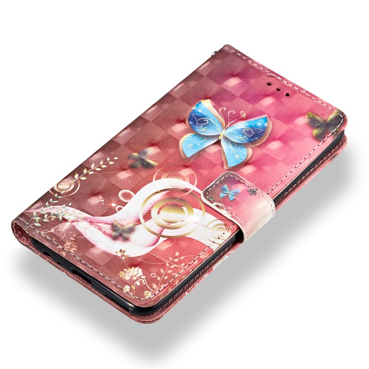 Pattern Printing Leather Wallet Case Phone Casing Cover for Huawei Mate 10 Lite / nova 2i / Maimang 6 / Honor 9i (India) - Butterfly Pattern-5
