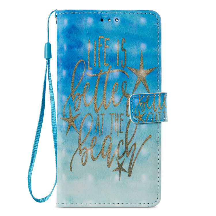 Pattern Printing Leather Wallet Case Phone Shell for Huawei Mate 10 Lite / nova 2i / Maimang 6 / Honor 9i (India) - Golden Star-8