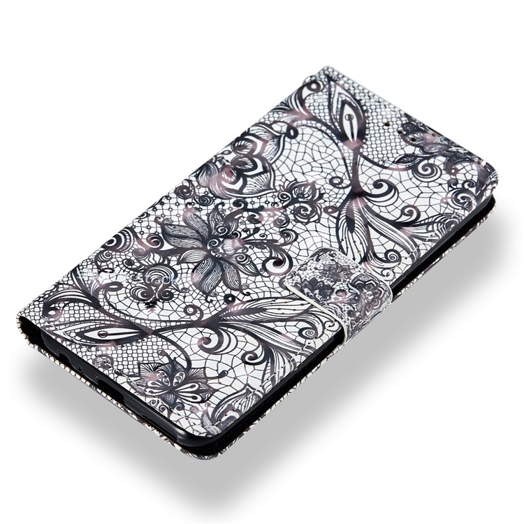 Pattern Printing Leather Wallet Case Phone Protection Case for Huawei Mate 10 Lite / nova 2i / Maimang 6 / Honor 9i (India) - Lace Pattern-5