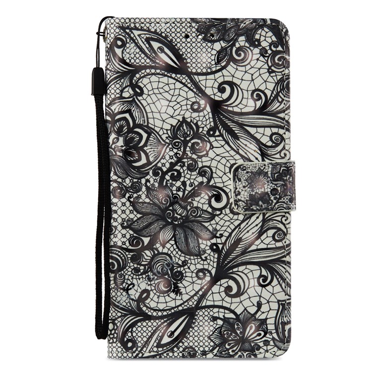 Pattern Printing Leather Wallet Case Phone Protection Case for Huawei Mate 10 Lite / nova 2i / Maimang 6 / Honor 9i (India) - Lace Pattern-8