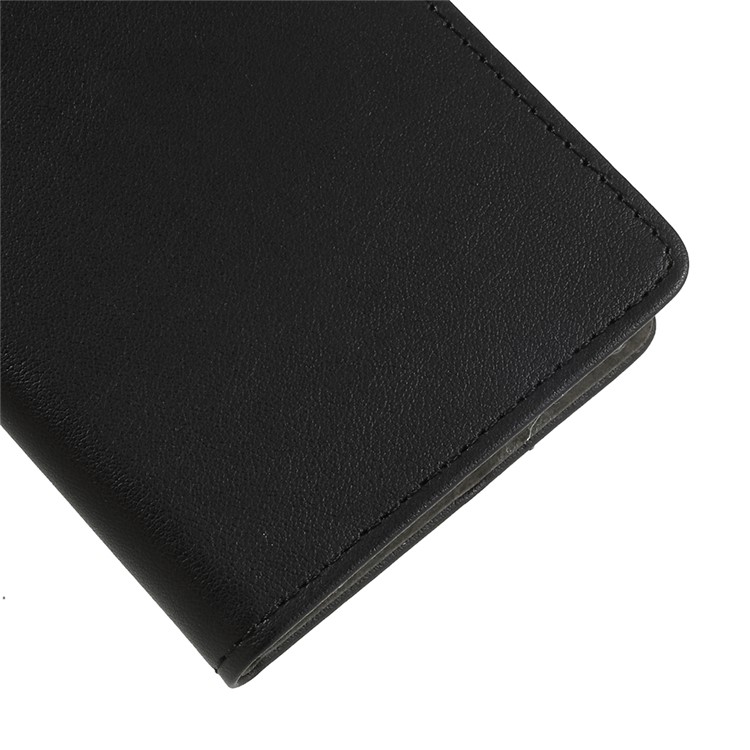 PU Leather Wallet Stand Case for Huawei Enjoy 8E / Honor 7A Pro / Honor 7A (with Fingerprint Sensor) - Black-4