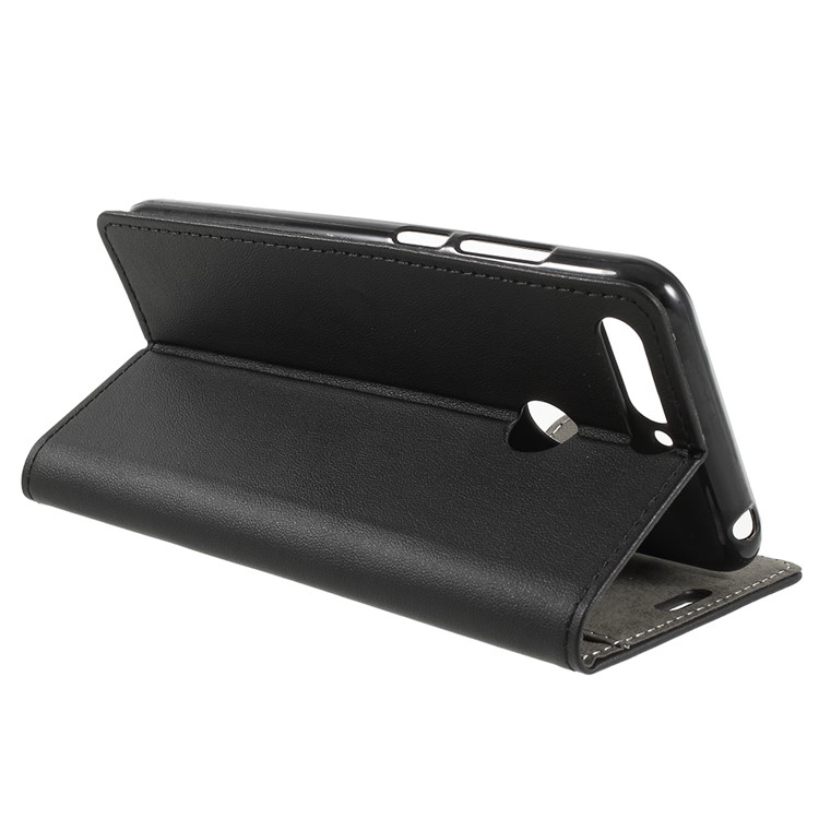 PU Leather Wallet Stand Case for Huawei Enjoy 8E / Honor 7A Pro / Honor 7A (with Fingerprint Sensor) - Black-7