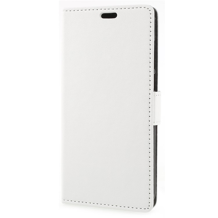 PU Leather Wallet Cover with Stand for Huawei Enjoy 8E / Honor 7A Pro / Honor 7A (with Fingerprint Sensor) - White-2