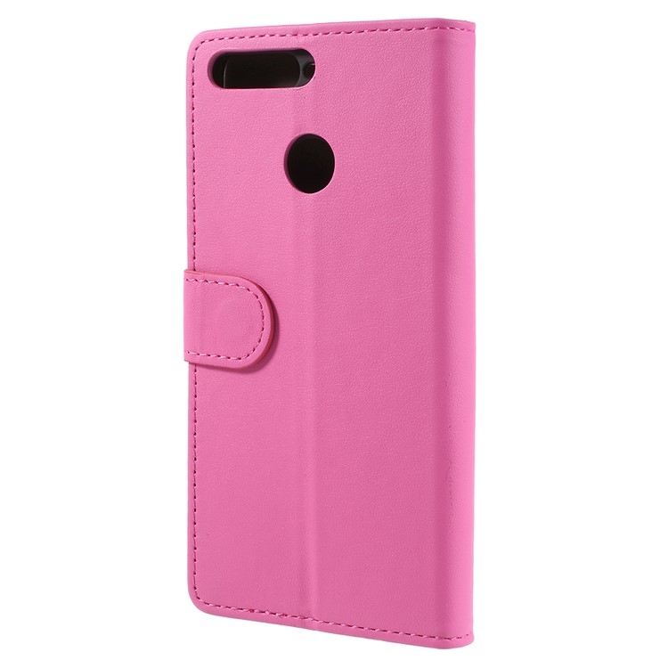 PU Leather Wallet Phone Case for Huawei Enjoy 8E / Honor 7A Pro / Honor 7A (with Fingerprint Sensor) - Rose-3