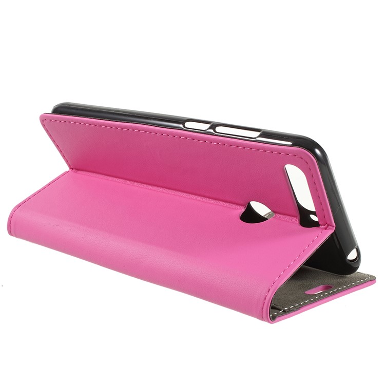 PU Leather Wallet Phone Case for Huawei Enjoy 8E / Honor 7A Pro / Honor 7A (with Fingerprint Sensor) - Rose-5