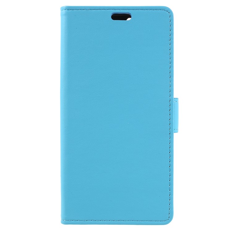 PU Leather Protection Phone Cover with Card Slots for Huawei Enjoy 8E / Honor 7A Pro / Honor 7A (with Fingerprint Sensor) - Blue-1