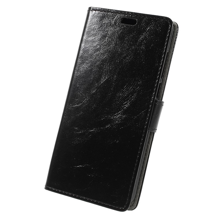 Crazy Horse Wallet Leather Stand Case for Huawei Honor 7A (with Fingerprint Sensor) / Enjoy 8E / Honor 7A Pro - Black-3