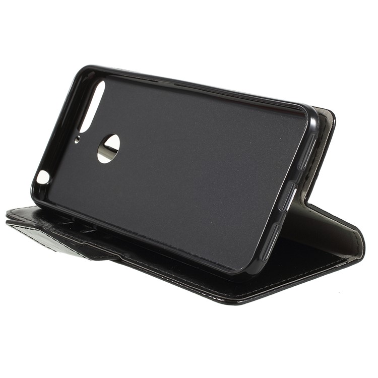 Crazy Horse Wallet Leather Stand Case for Huawei Honor 7A (with Fingerprint Sensor) / Enjoy 8E / Honor 7A Pro - Black-6
