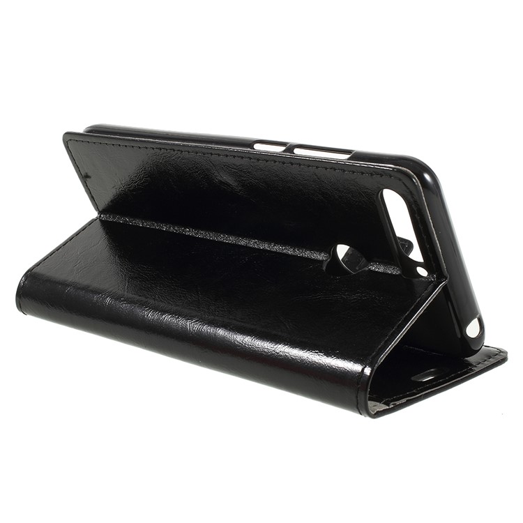 Crazy Horse Wallet Leather Stand Case for Huawei Honor 7A (with Fingerprint Sensor) / Enjoy 8E / Honor 7A Pro - Black-7