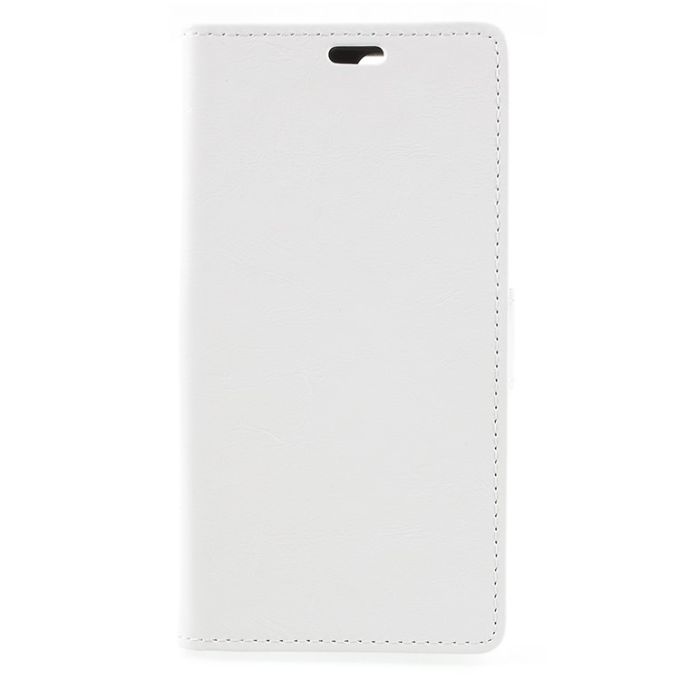 Crazy Horse Wallet Leather Stand Cover for Huawei Honor 7A (with Fingerprint Sensor) / Enjoy 8E / Honor 7A Pro - White-1