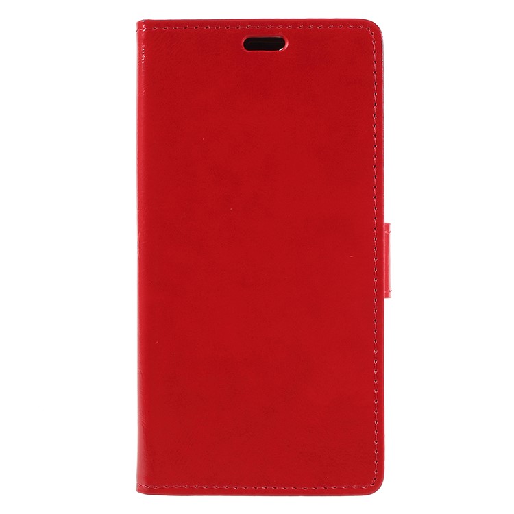 Crazy Horse Leather Card Holder Case for Huawei Honor 7A (with Fingerprint Sensor) / Enjoy 8E / Honor 7A Pro - Red-1
