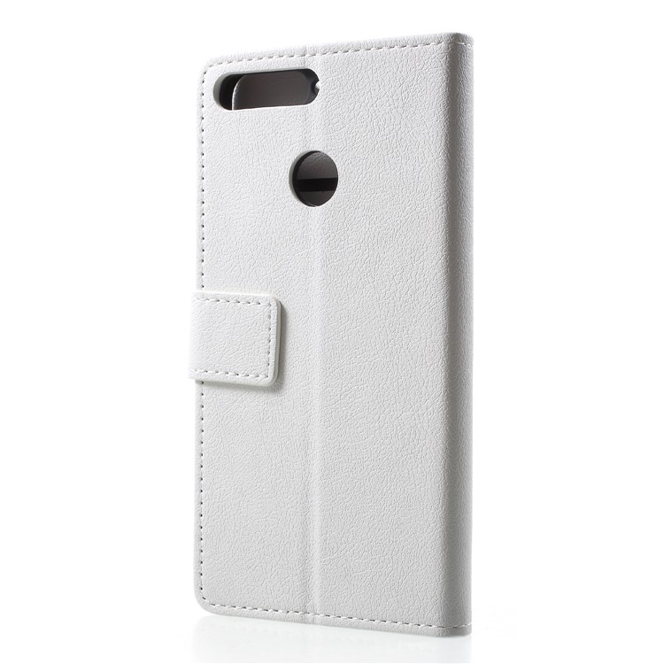Wallet Stand Magnetic Flip Leather Phone Cover for Huawei Honor 7A (with Fingerprint Sensor)/Honor 7A Pro/Enjoy 8e - White-2